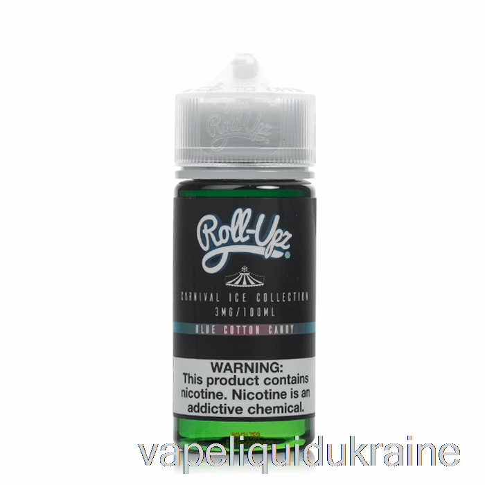Vape Liquid Ukraine ICE Blue Cotton Candy - Carnival - Juice Roll Upz - 100mL 6mg